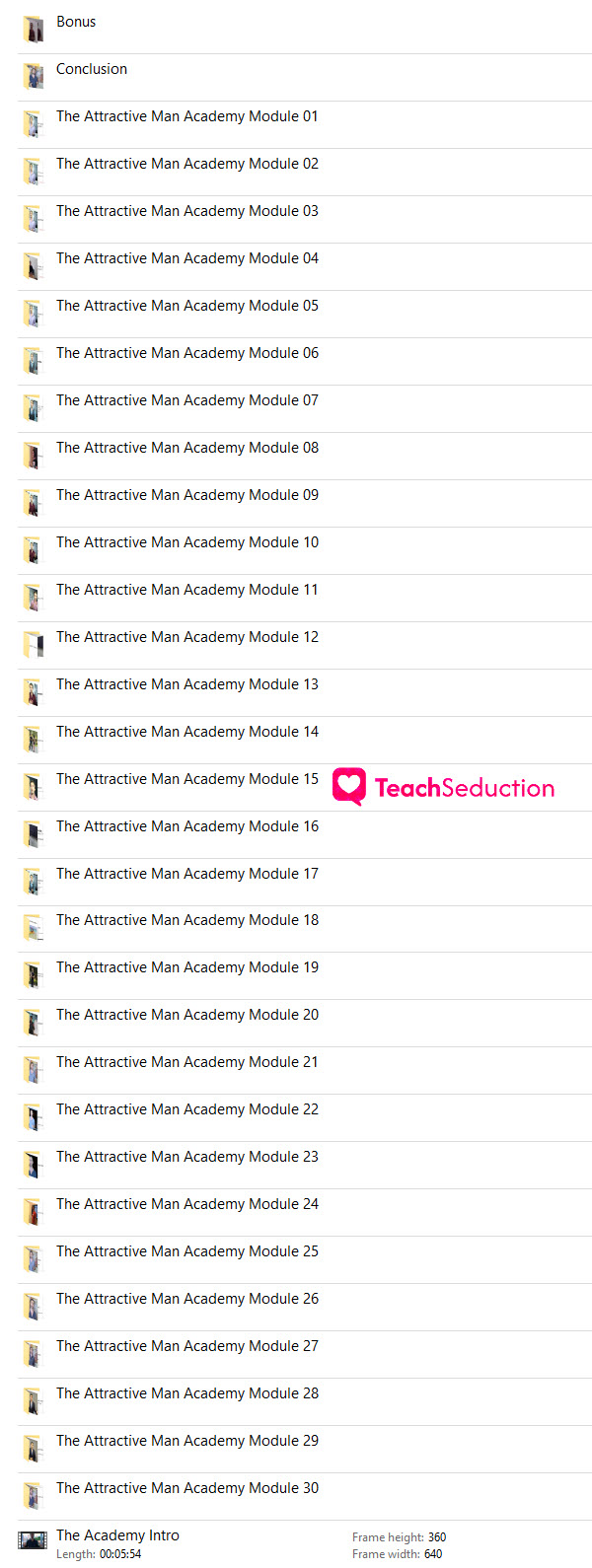 The Attractive Man Academy Proof